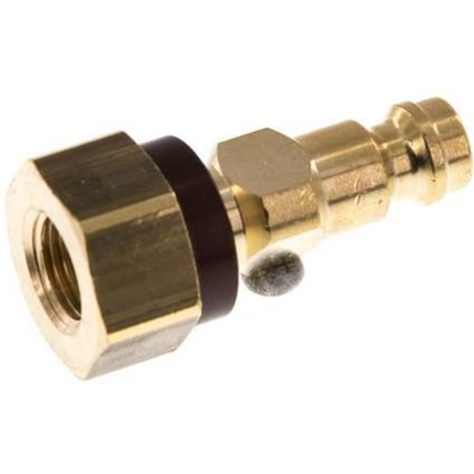 Messing DN 5 Bruin-Coded Luchtkoppeling Insteeknippel G 1/8 inch Binnendraad