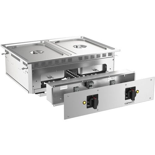GGM Gastro Elektro Einbau Bain-Marie - 3 kW - 2x GN 1/1 - mit Ablasshahn