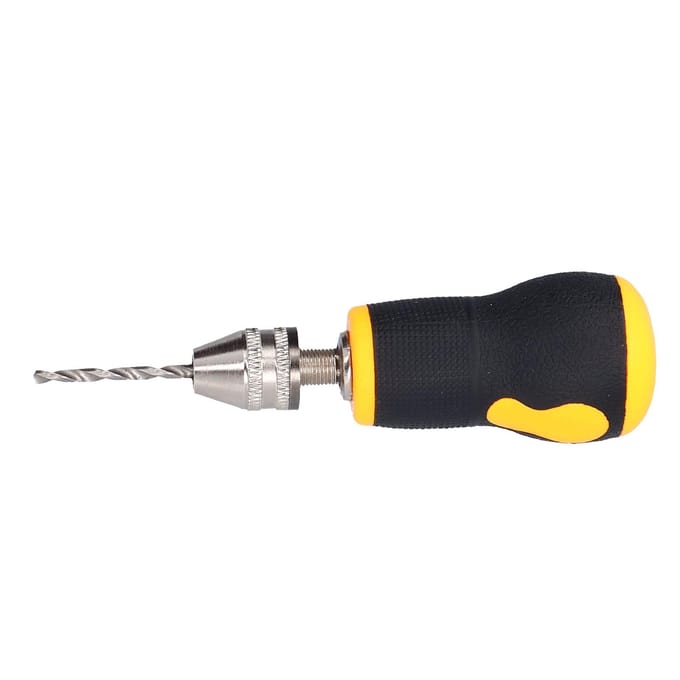 Mini Schroevendraaier Draagbaar Anti Slip Hand Schroevendraaier Hand Twist Boor 0.5?3.2mm Boorgereedschap black