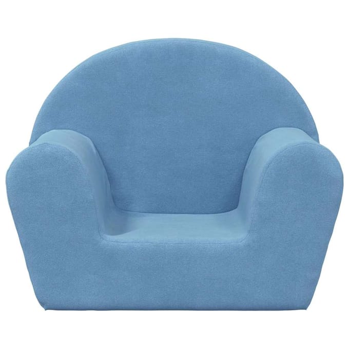 vidaXL - Kinderbank - zacht - pluche - blauw