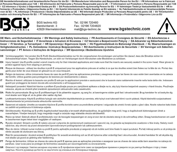 BGS Dopsleuteldop E-profiel 1/4 E4
