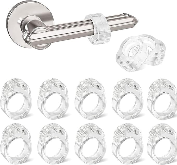 Deurklink Buffers - 12 stuks - Deurstopper - Deurbuffer - Flexibele Muurbeschermers - Transparant - Stootdoppen - Deurklink bescherming