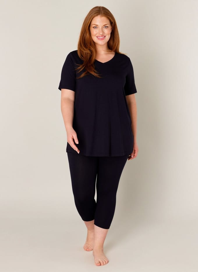 BASE LEVEL CURVY Audrey Legging - Dark Blue - maat 5(58/60)