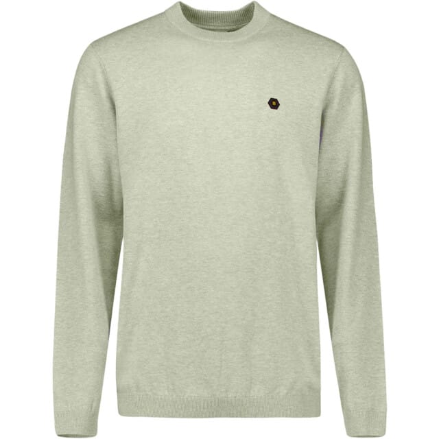 No Excess Pullover crew neck melange green
