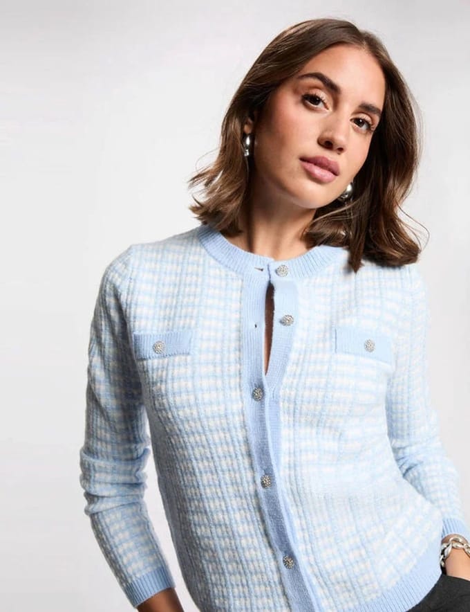 Morgan - Vest met ronde hals 261-Mires sky blue - Maat : M