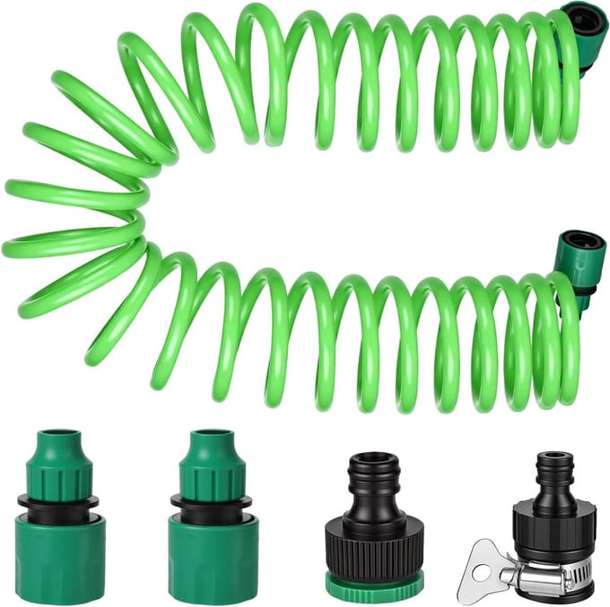 Flexibele Tuinslang - Spiraalslang - Tuinieren Reinigen - Automatisch oprollend - 75 meter - Groen