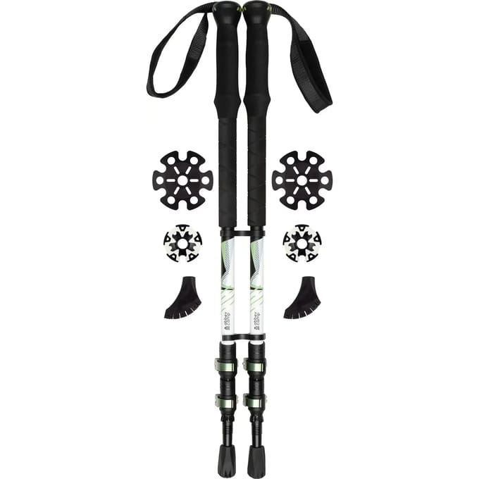 Abbey Camp Wandelstokken Telescopisch Verstelbaar - Takezi - Set - Zwart/Mint