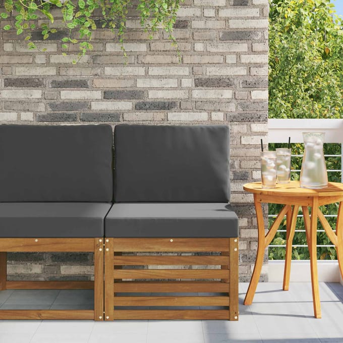 vidaXL - Buiten - Midden - Sofa - Massief - Acacia - Hout - Naturel