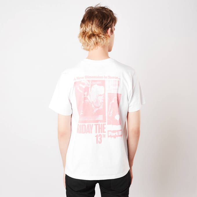 Friday the 13th A New Dimension In Terror Unisex Heavyweight T-Shirt - Wit - S