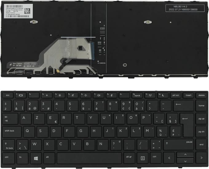Non-backlit keyboard geschikt voor HP L21584-A41 (Belgisch Azerty)