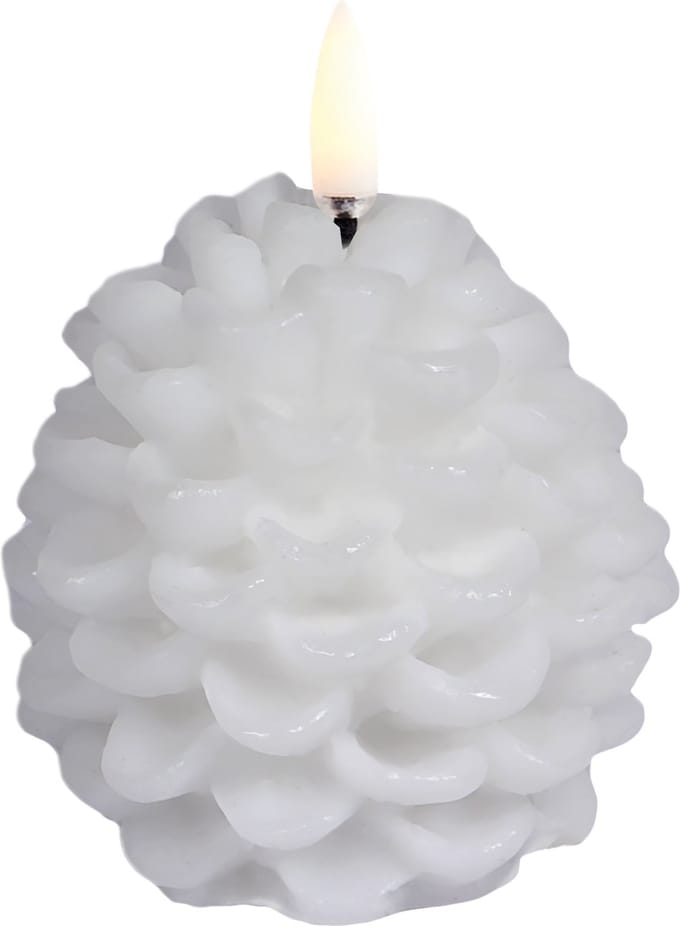 Dennenappel LED kaars - Uyuni Lighting - Nordic White - 7 cm x 7 cm