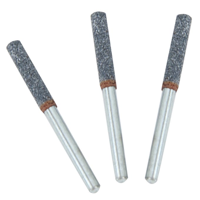 3 Stuks 4mm 5/32in Diamant Kettingzaagslijper Steenboren Vijl Slijpgereedschap voor Roterend Gereedschap gray