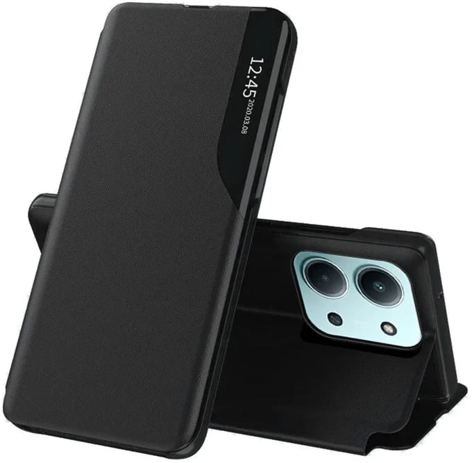 Hoesje geschikt voor Xiaomi Redmi 15C / Xiaomi Poco C85 - Techsuit eFold Book Case - Zwart