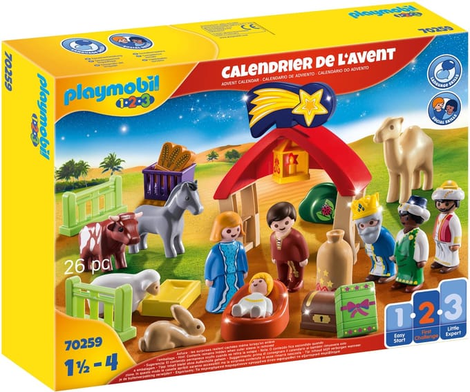 PLAYMOBIL Christmas 1.2.3 Adventskalender "Kerststal" - 70259