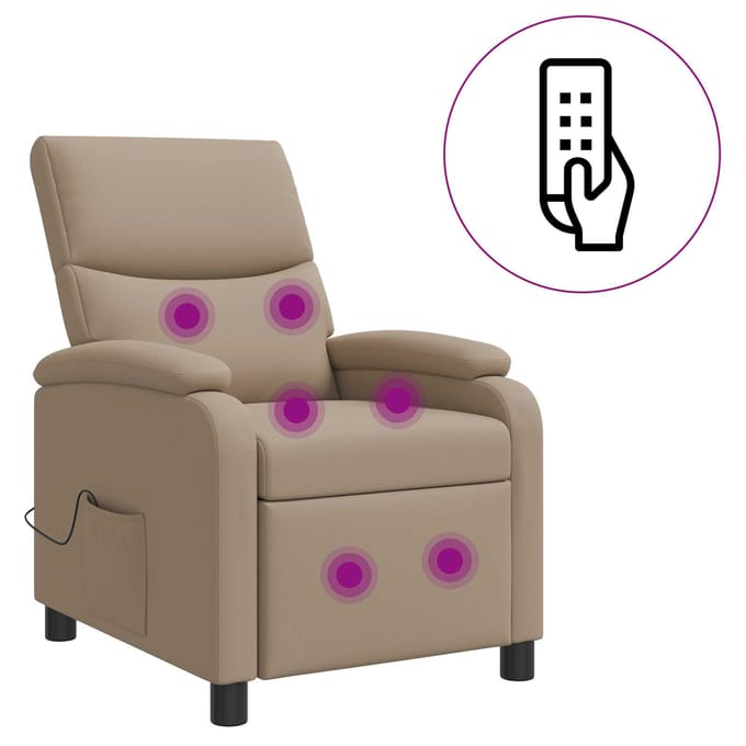 vidaXL - Massage - Relaxstoel - Cappuccino - Kunstleer