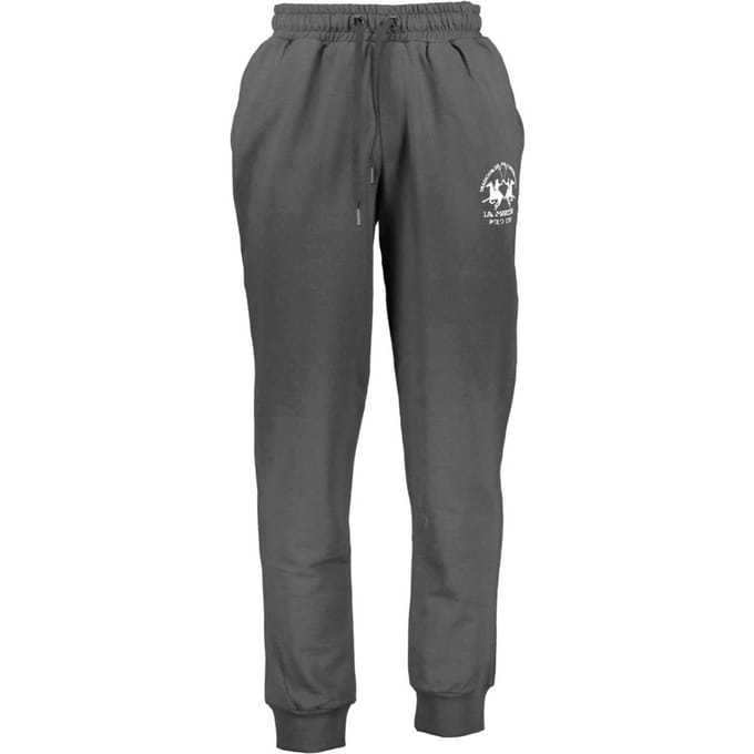 La Martina Heren Grijze Katoenen Joggingbroek