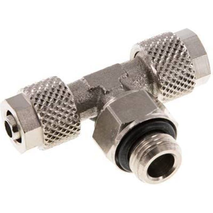 6x4 & G1/8'' Vernikkeld Messing T-Opsteekkoppeling Buitendraad [2 Stuks]