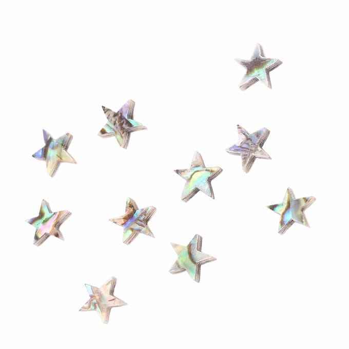 10 STUKS Inleg Gitaar Toonpunt Abalone Schelp Duurzame Gitaarhals Decal Fretbord Markering gray