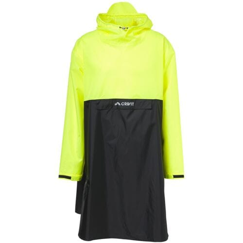 CRIVIT Regenponcho, unisex (Zwart/geel, S/M)