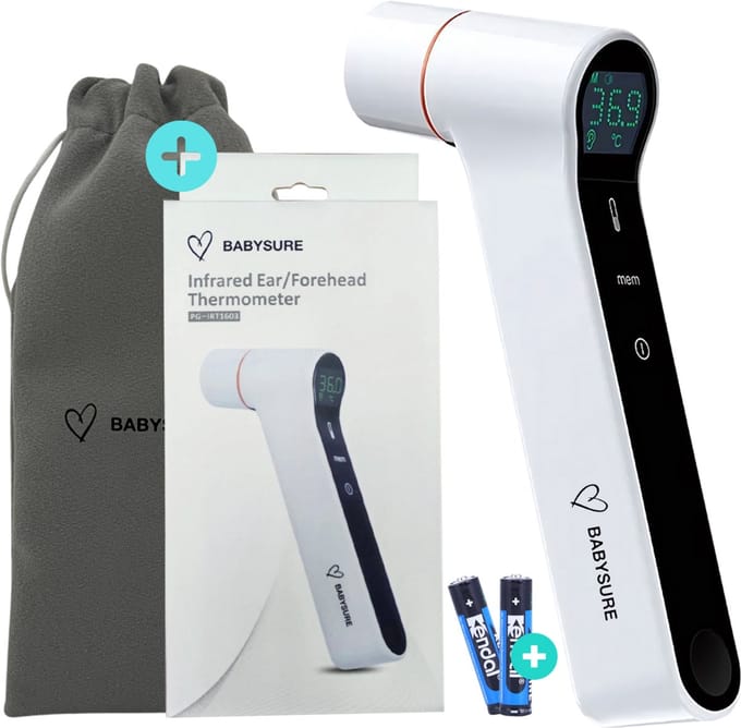 BabySure® IRT1603 – Thermometer - Oorthermometer - Koortsthermometer - Infrarood - Voor Volwassenen, Kinderen en Baby's