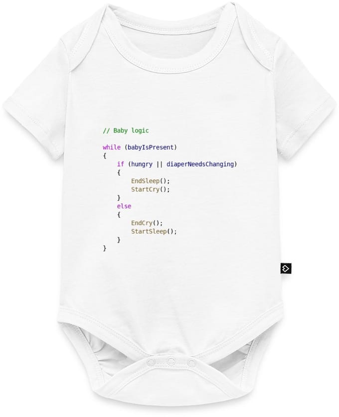 Baby Logica Programmeur Cadeau Baby Rompertje Met Korte Mouwen