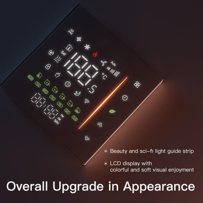 Tuya ZigBee digitaal display Intelligente temperatuurregelaar Multifunctionele water/elektrische vloer electric floor heating zwart
