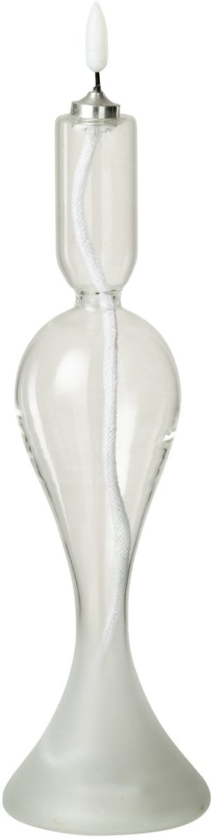 J-Line kaars - glas - transparant - small - LED lichtjes