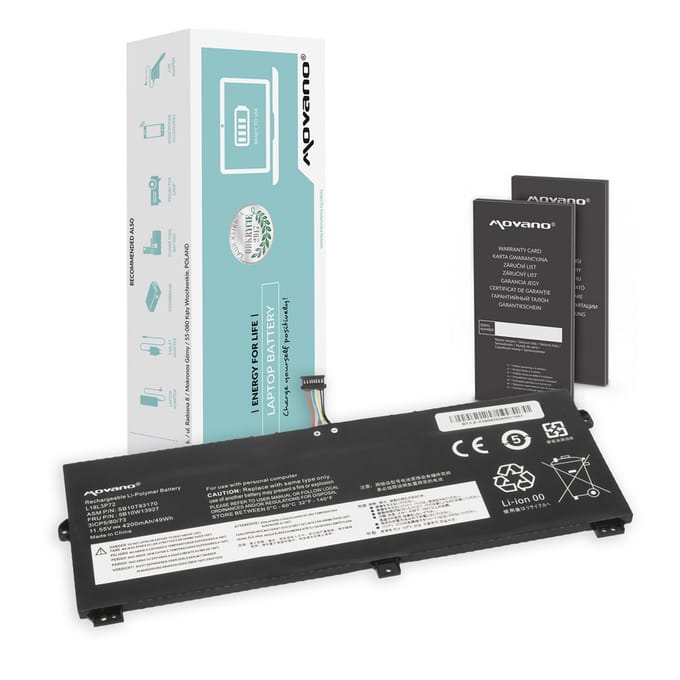 Movano - Lenovo ThinkPad X390 Yoga X13 - Batterij - Li-Ion - Lange levensduur