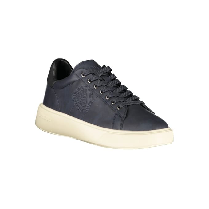 Blauer Blauw Polyurethaan Heren Sneaker
