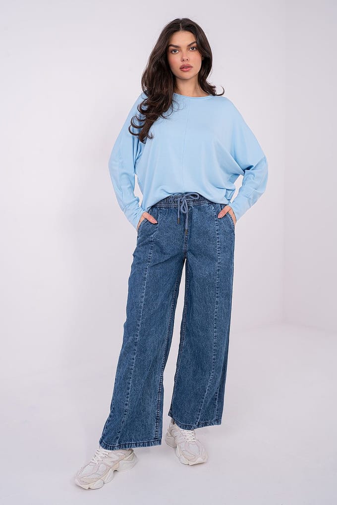 Aurora Wide Jeans - Donkerblauw / S
