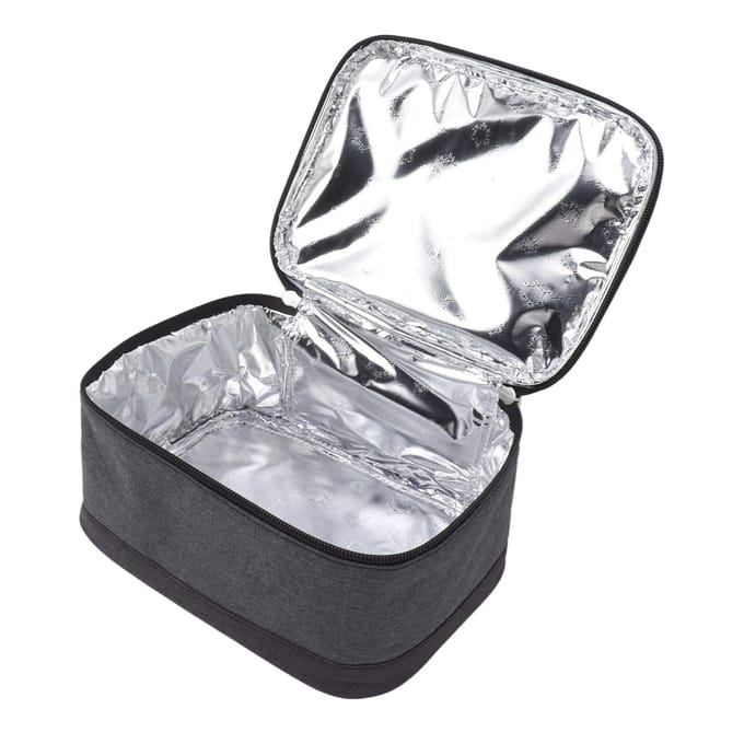 Boîte à lunch électrique portable, chauffe-aliments, sac isolant à chauffage constant USB, sac à lunch chauffant gris clair