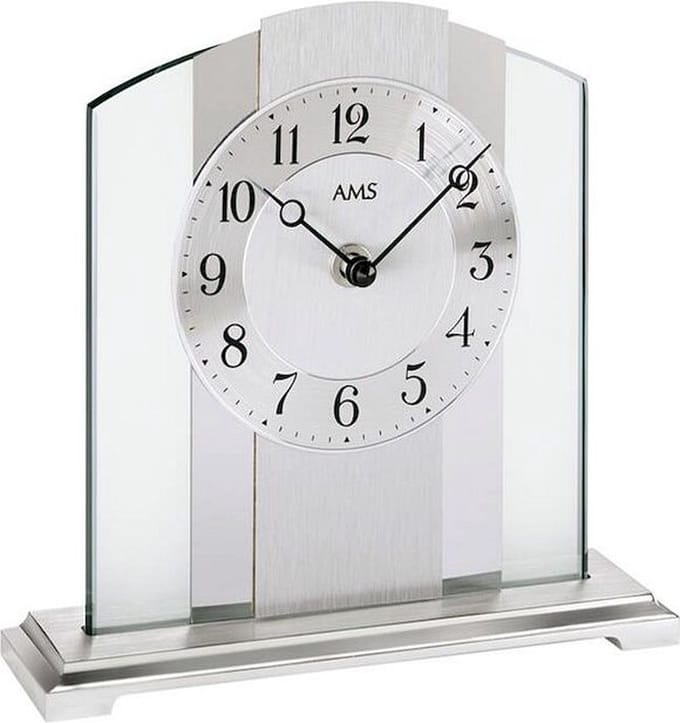 AMS tafel 1120 - Klok - Metaal/Glas - 20x20 cm - Transparant