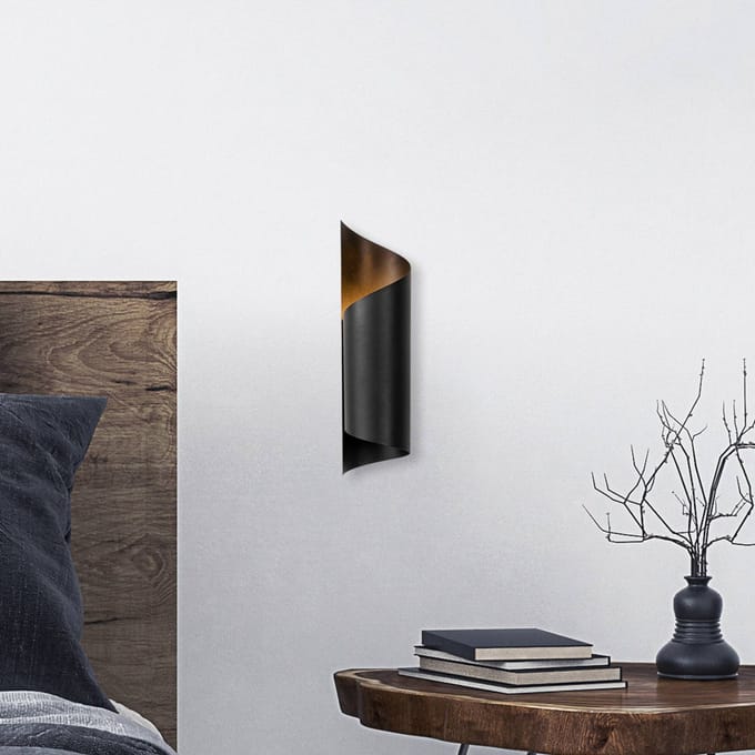 Opviq Wandlamp Sivani MR-838 indirecte hoogte 35cm zwart