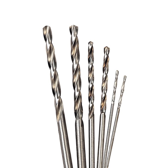 Precisieboren rechtssnijdend – set van 3 – van HSS-staal – Ø 0,3 mm