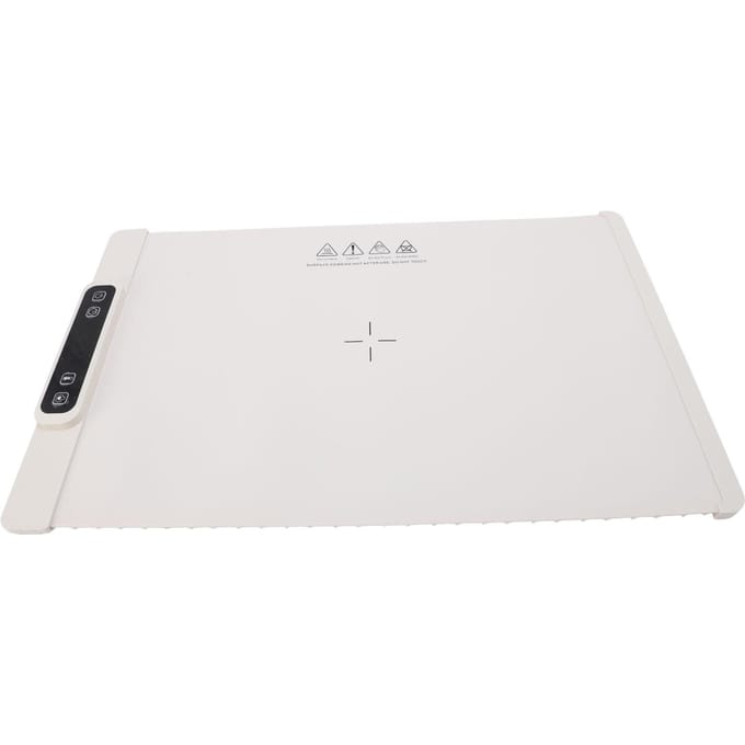Plateau Chauffant Électrique Chauffage sur Toute la Surface Enroulable Portable Silicone 3 Réglages de Température Chauffe-Aliments Polyvalent 60 beige