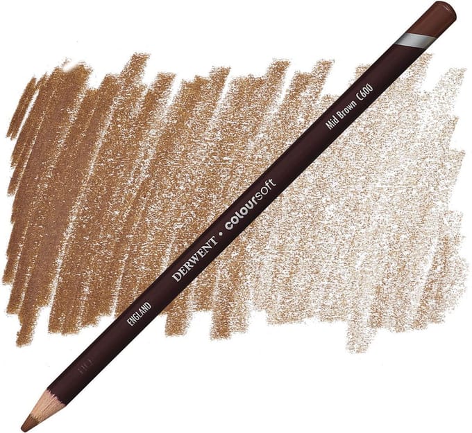 Derwent Coloursoft potlood Mid Brown C600