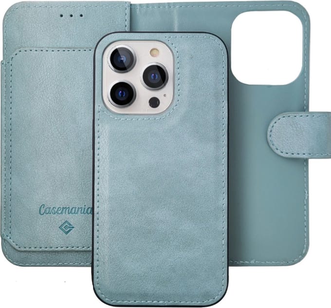 Cityhoesje - iPhone 14 Pro - Bookcase incl. Pasjeshouder - Licht Blauw