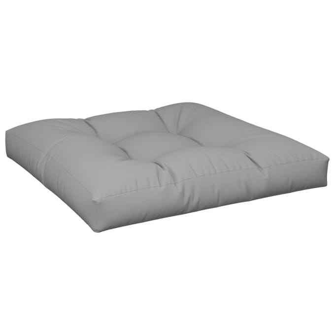 vidaXL - Palletkussen - 80x80x12 - cm - stof - grijs
