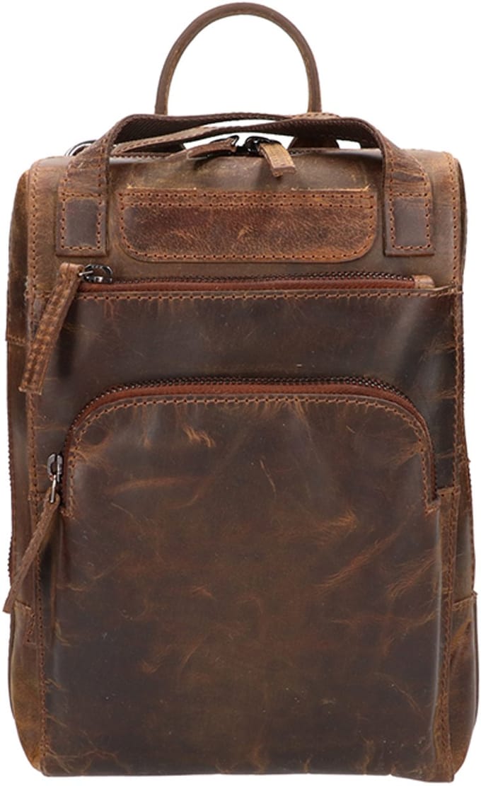 Leather Design Rugzak/Schoudertas Hunter Bruin