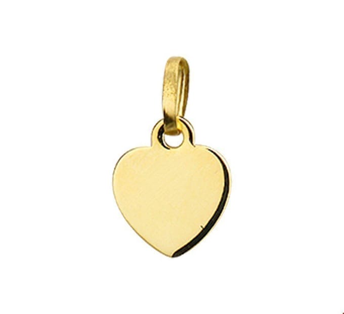 Geelgouden Graveerhanger hart poli/mat 4018994