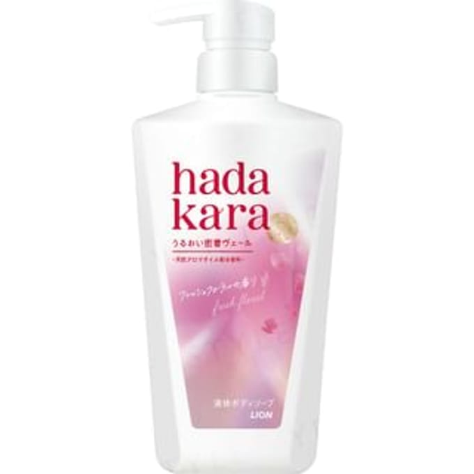 LION - Hadakara Moist Body Care Soap Liquid Fresh Floral 480ml