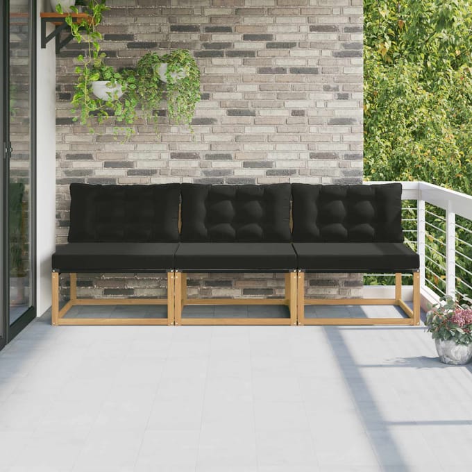 vidaXL - Buiten - Midden - Sofa - Massief - Acacia - Hout - Wit