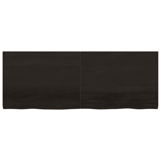 vidaXL - Tafelblad - 160x60x(2-4)cm - behandeld - eikenhout - donkerbruin