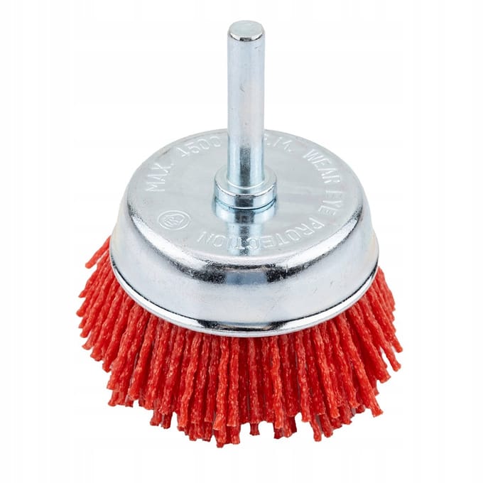 GRAPHITE Nylon Borstel 65mm voor Boormachine met 6mm Schacht