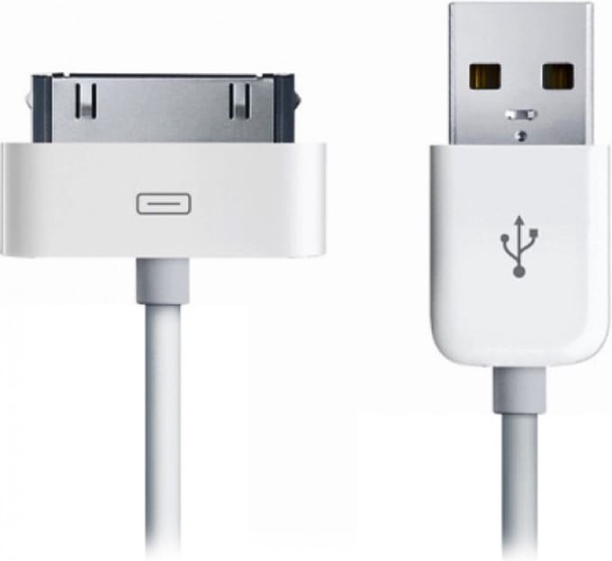 Xccess USB-A naar Apple 30-Pin Kabel 2 Meter - Wit