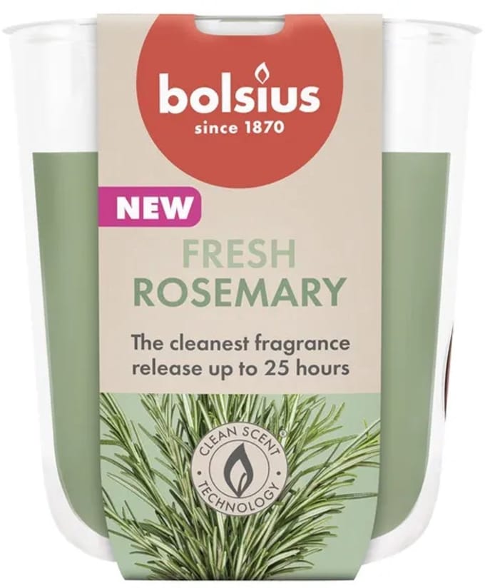 6x Bolsius Geurglas 80/73 True Scents Rosemary (1 stuk)