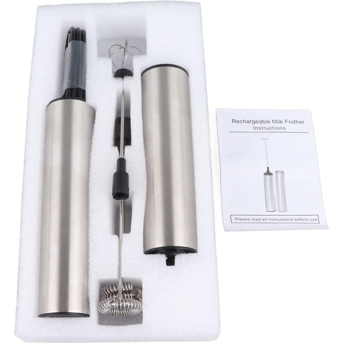 Elektrische Klopper Multifunctioneel USB Oplaadbaar Handheld Melkopschuimer Schuimmaker Koffieblender voor L white
