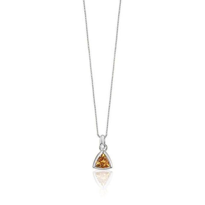Petit Comité - Ketting Dames Geboortesteen Geel Topaas November (Zilver) - Cadeau Dames