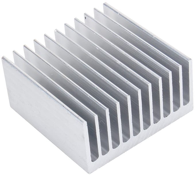 Aluminium Koellichaam - Koelvin Module - Elektronica Koeling - Goede Warmtegeleiding - 40x40x20 mm - Wit