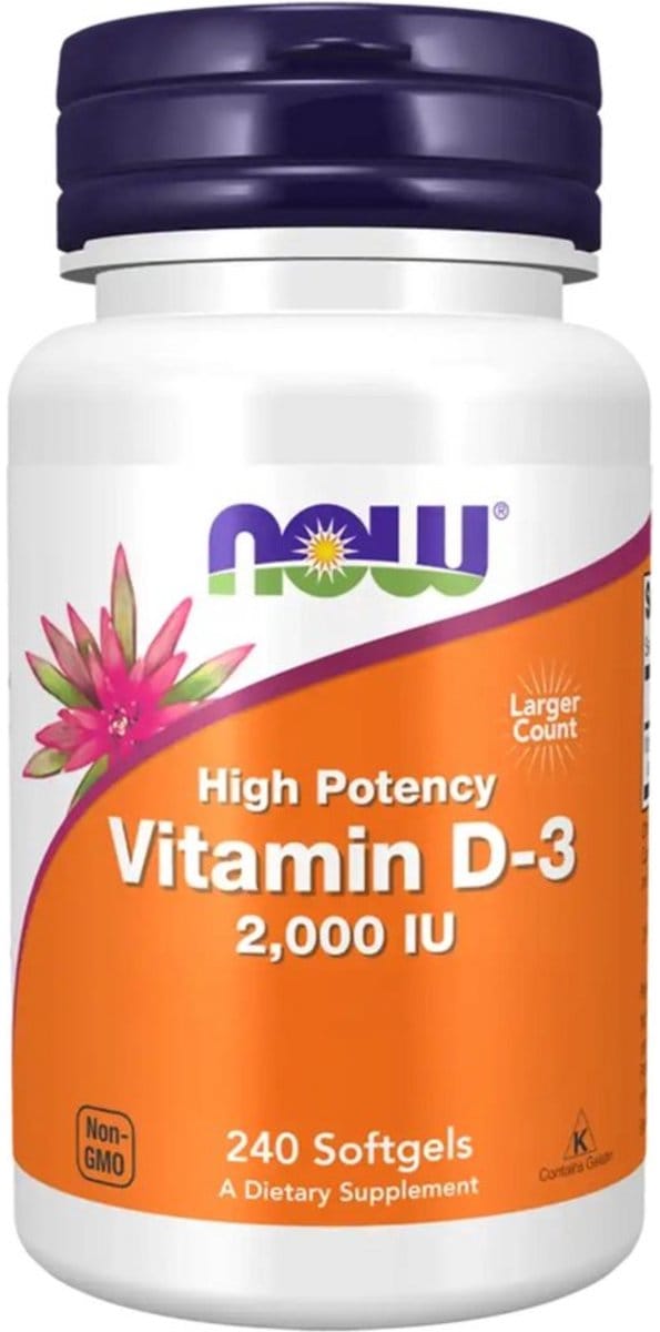 NOW Vitamine D3 2000IE 240 Softgels